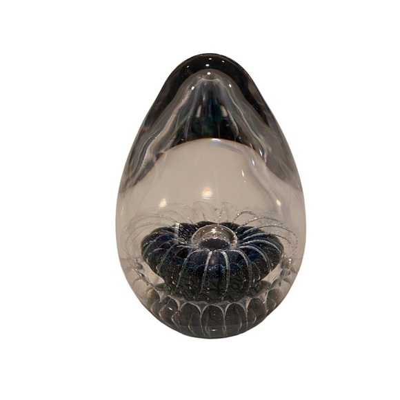 Dichroic Blown Glass Oval Paperweight Artist Brian Maytum Studio 1991 Signed3053 - Picture 6 of 14